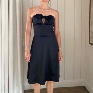 Black strapless a-line dress. Size small